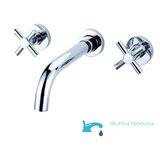 EYN Elegantna stenska armatura za umivalnik | pipa SU0167 — Krom | Shoptok.si
