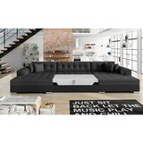 MID.YOU SEDEŽNA GARNITURA, gladka tkanina antracit, črna | Shoptok.si