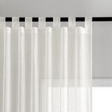 MIULEE 2x 140 × 160 cm Polprosojne zavese z zankami v videzu lanu | Shoptok.si