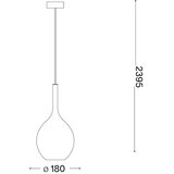 Ideal Lux luster na sajli kalique 1xE27/42W/230V, prečnik 18 cm, dimno-bakrena | Eponuda.com
