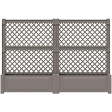  Velika saksija s rešetkom 2 pcs Siva 200 x 43 x 133,5 cm PP | Shoptok.si