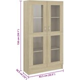  Vitrina boja hrasta sonome 82,5x30,5x150 cm konstruirano drvo | shoptok.hr