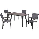 Gardenson VRTNA GARNITURA PISA aluminij barve grafita, siva | Shoptok.si
