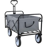 vidaXL Zložljiv ročni voziček Siva 94 x 53 x 99 cm Oxford tkanina, (5000285919) | Shoptok.si