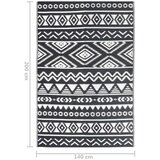 Vanjski tepih crni 140 x 200 cm PP | shoptok.hr