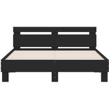 Okvir kreveta s uzglavljem crni 140x190 cm konstruiranog drva | shoptok.hr