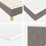  Postelja z vzmetnico z vzmetnico Taupe 160 x 200 cm blago, (5000127005) | Shoptok.si