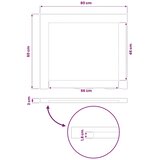  Pravokutni stolni vrh 80 x 60 x 3 cm Pravokutni - Prirodna 90 x 55 x 3 5 cm Živi rub 1 strana | shoptok.hr