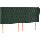 Maison Chic posteljno vzglavje - vzglavna omarica - nočna omarica z ušesi temno zeleno 183x23x118/128 cm žamet, (21710771) Cene