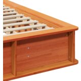  Okvir kreveta s podizanjem za pohranu voskasta smeđa 180 x 200 cm čvrsto drvo bora | shoptok.hr