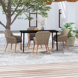  5-dijelni vrtni blagovaonski set s jastucima smeđi | shoptok.hr