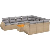  11-dijelni set vrtnih sofa od poliratana s jastucima bež | shoptok.hr