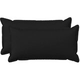  Jastuk s jastukom HOUTEN 2 kom. Crna Umjetni lan - Crna 40 x 80 cm 2 | shoptok.hr