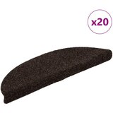 vidaXL Samoljepljivi otirači za stepenice 20 kom smeđe 56 x 17 x 3 cm | shoptok.hr