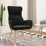 The Living Store Stol za sproščanje črn žamet - Stol Za Sproščanje, (21485223) Cene