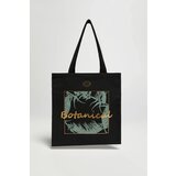 Marisse Black Shopper Bag With Inscription Cene