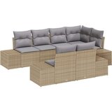  Set od 7 komada vrtnih sofa s jastučićima bež poli ratan | shoptok.hr
