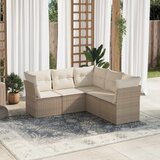  5-dijelni vrtni set sofa s jastucima bež od poliratana | shoptok.hr