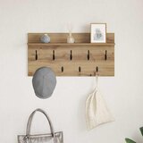  Vješalica za kapute na zidu Umjetnički hrast 80 x 40 x 12 cm | shoptok.hr
