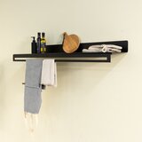 Spinder Design Črn kovinski stenski obešalnik s polico Sway – | Shoptok.si