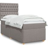 vidaXL Krevet s oprugama i madracem smeđesivi 90x200 cm od tkanine | shoptok.hr