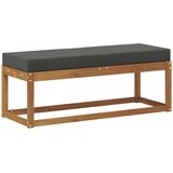  Vanjska klupa s jastukom Prirodna i antracit 115 x 43 x 45 cm - Prirodno i antracit 115 cm Otvoreno područje nogu | shoptok.hr