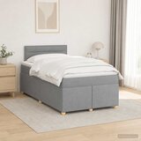  Boxspring krevet s madracem Svjetlosiva 120 x 190 cm Tkanina | shoptok.hr