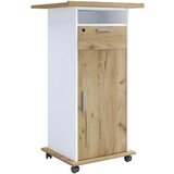 MID.YOU Stoječi Pult Neta, Bela, Barva Hrasta Cene