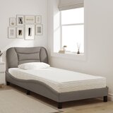  Krevet s madracem Hvar smeđesivi 90x190 cm od tkanine | shoptok.hr