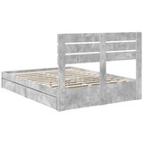  Postelja s shranjevanjem z vzglavjem Betonsko siva 150 x 200 cm, (5000106690) | Shoptok.si
