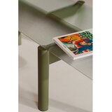 noo.ma Zelena klubska mizica s stekleno mizno ploščo 55x105 cm Kob – | Shoptok.si