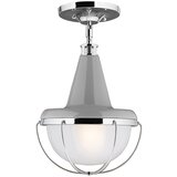 Elstead Lighting Elstead 1 mini viseča svetilka s poliranim nikljem, siva, E27, (22098122) | Shoptok.si