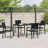 vidaXL set od 5 vrtnih stolica crni poli ratan | shoptok.hr