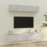 The Living Store Komplet TV omaric 4-delni betonsko siv inženirski les - Komplet TV Omaric, (21373979) Cene