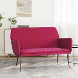  Klupa crvena boja vina 108 x 79 x 79 cm baršunasta | shoptok.hr