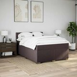  Krevet s oprugama i madracem tamnosmeđi 140 x 190 cm od tkanine | shoptok.hr