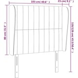  Uzglavlje s ušima tamnozeleno 103x23x118/128 cm baršunasto | shoptok.hr