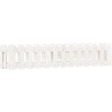 vidaXL Vrtna visoka greda z ograjico bela 150x30x30 cm trdna borovina | Shoptok.si