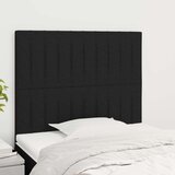 Uzglavlja 2 kom crna 80x5x78/88 cm od tkanine | shoptok.hr