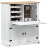  Ormar za vino Bijelo 97 x 45 x 114 cm Čvrsto borovo drvo - Bijelo | shoptok.hr