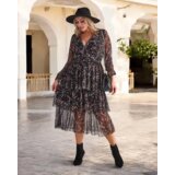 Resti Black patterned women's maxi dress | Eponuda.ba
