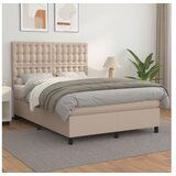 vidaXL Box spring postelja z vzmetnico kapučino 140x190cm um Cene