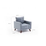 Atelier Del Sofa fotelja bella soft tekli koltuk blue