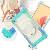 NIKCORP Ovitek za Samsung Galaxy Tab A 8.0" s stojalom, ročajem in naramnim pasom, trislojna zaščita, zelen - odporen na udarce, (5000139300) | Shoptok.si