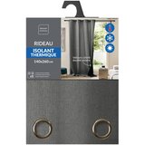 Douceur d intérieur Antracitno siva izolacijska zavesa iz rebrastega žameta 140x260 cm Madison – | Shoptok.si
