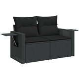  10-dijelni set vrtnih sofa s jastucima crni od poliratana | shoptok.hr