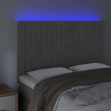  LED posteljno vzglavje svetlo sivo 144x5x118/128 cm žamet, (20951875) | Shoptok.si