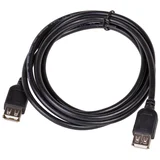 USB kabel USB-A vtičnica\, USB-A vtičnica 1.80 m črna AK-USB-06, (20578039)