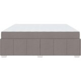  konstrukcija postelje z vzmetnico taupe 200 x 200 cm blago, (5000069821) | Shoptok.si