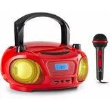 Auna Roadie Sing CD Boombox FM radio Svetlobni šov Predvajalnik CD-jev Mikrofon